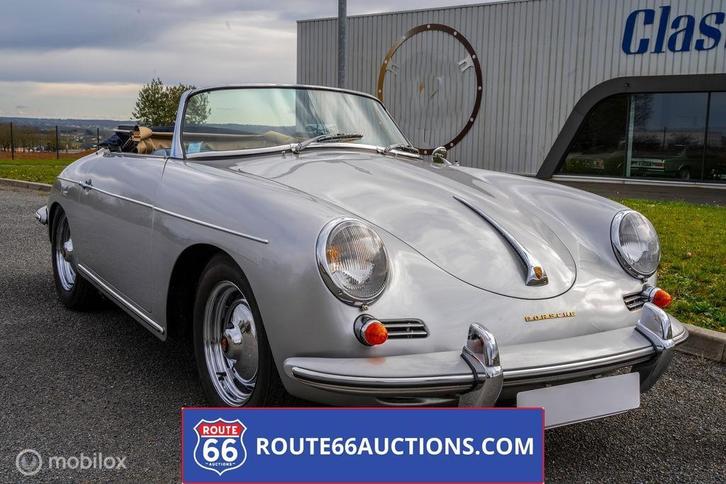 Porsche 356 B 1600 Roadster | 1961 | Route 66 Auctions, Auto's, Oldtimers, Bedrijf, Te koop, Porsche, Benzine, Overige carrosserie