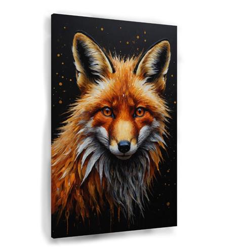 Portrait mystique d'un renard sauvage sur toile 60x90cm - 18, Maison & Meubles, Accessoires pour la Maison | Décorations murale