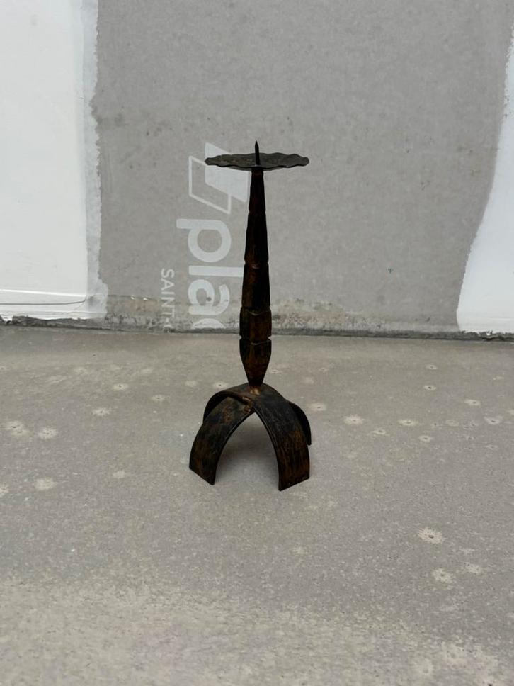 Vintage brutalistische kaarshouder, Antiek en Kunst, Antiek | Kandelaars, Ophalen