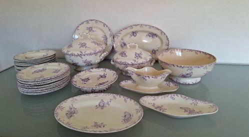 Service Terre de Fer Longwy modèle Hanoï, Antiek en Kunst, Antiek | Servies los, Ophalen
