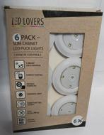 Lot de 6 lampadaires LED intelligents Led Lovers pour armoir, Neuf, Enlèvement ou Envoi, Spot encastrable ou Spot mural, Synthétique