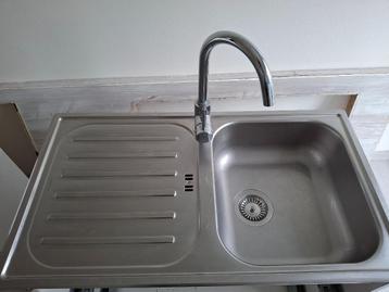 Évier de cuisine avec robinet à vendre, Moins de 25 cm, Autres couleurs, Moins de 100 cm, Enlèvement