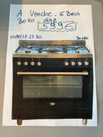 Cuisiniere gaz beko- 6 becs, Elektronische apparatuur, Fornuizen, Ophalen, Gebruikt, Gas, 85 tot 90 cm