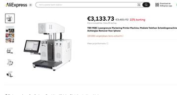 Tbk 958c fiber laser iphone glas laser graveren beschikbaar voor biedingen