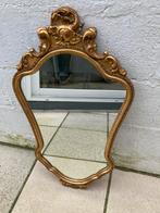 Vintage Spiegel goud kleur H : 75 cm / B 42 cm, Antiek en Kunst, Antiek | Spiegels, Overige vormen, Minder dan 100 cm, Minder dan 50 cm