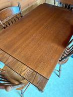 Table en chêne avec 4 chaises, Maison & Meubles, 100 à 150 cm, Cinq personnes ou plus, Enlèvement, Utilisé