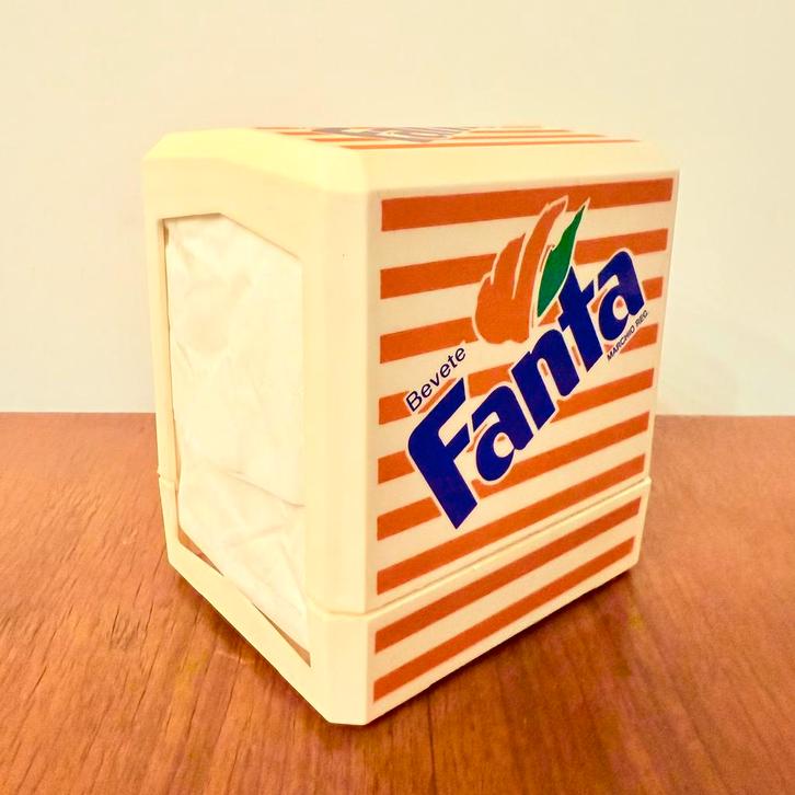 PORTE-SERVIETTES VINTAGE FANTA ORIGINAL BAR PUBLICITAIRE, Collections, Marques & Objets publicitaires, Utilisé, Panneau publicitaire