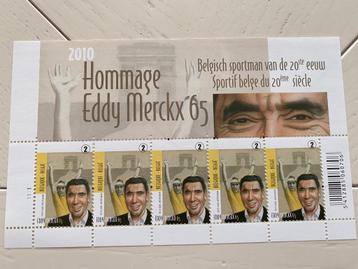 postzegelblokje Eddy Merckx 65 jaar beschikbaar voor biedingen