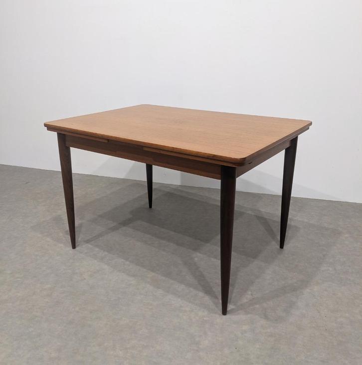 Scandinavische vintage uitschuifbare eettafel, Huis en Inrichting, Tafels | Eettafels, Ophalen