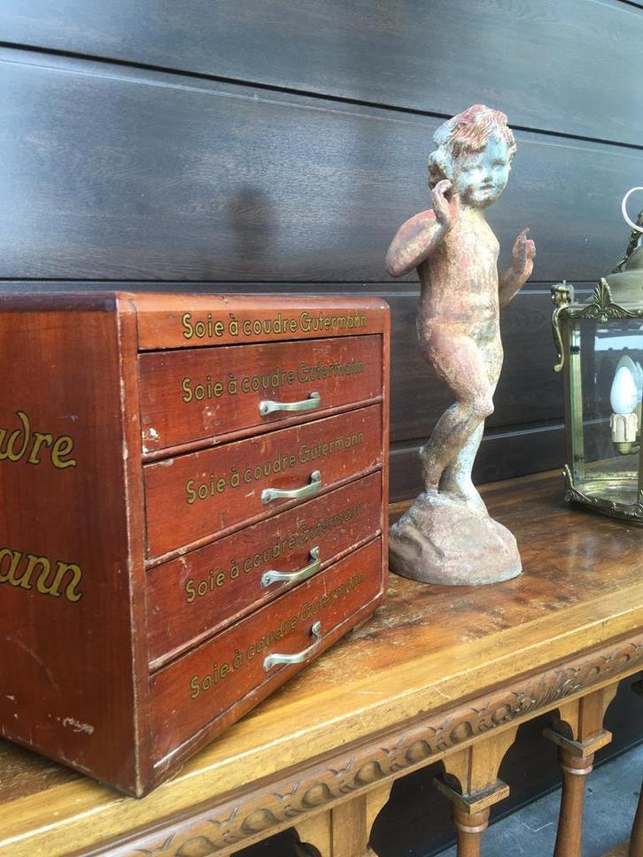 Oud authentiek Gütermann garenkastje, Antiek en Kunst, Antiek | Meubels | Kasten, Ophalen of Verzenden