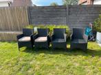 4 wicker tuinstoelen inclusief zitkussen, Tuin en Terras, Ophalen, Gebruikt, Wicker