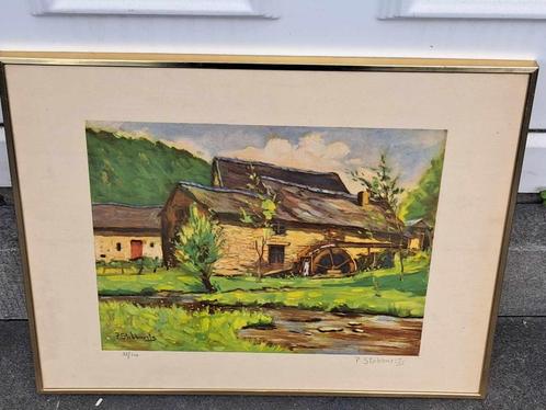 lithographie signe pieter stobbaerts, Antiek en Kunst, Kunst | Litho's en Zeefdrukken, Ophalen of Verzenden