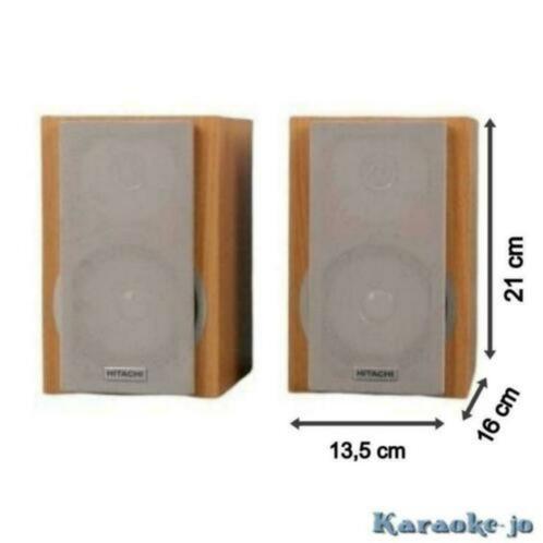 HITACHI Stereo Luidsprekerset 4 inch 2-weg 2x 30 Watt, Audio, Tv en Foto, Luidsprekerboxen, Nieuw, Front, Rear of Stereo speakers