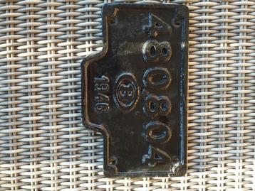 Originele locomotiefplaat van 1946. beschikbaar voor biedingen