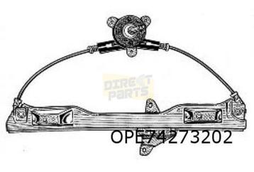 Opel Corsa D (11/06-1/15) raammechaniek Rechts voor (handbed