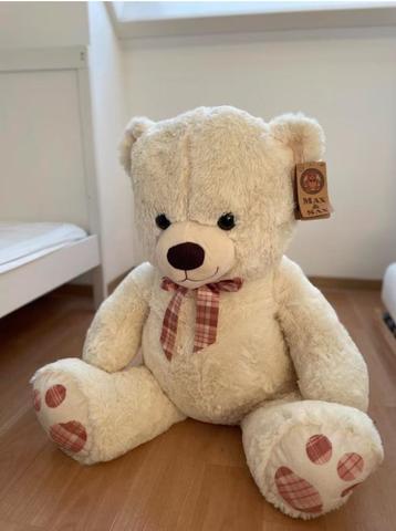 Max&Sax Teddybeer 1meter-gloednieuw- bruin/beige beschikbaar voor biedingen