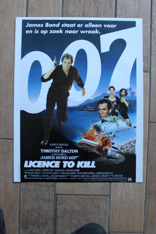 filmaffiche James Bond Licence To Kill 1989 filmposter, Verzamelen, Posters, Zo goed als nieuw, Film en Tv, A1 t/m A3, Rechthoekig Staand