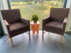 2 stuks relaxstoel in stof en hout goede staat, Huis en Inrichting, Stoelen, Ophalen, Hout, Twee, Overige kleuren