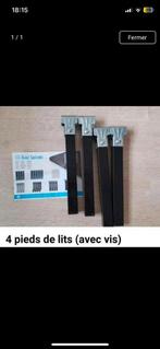 Set de 4 pieds de lit en acier 25 cm neufs, Maison & Meubles, Enlèvement, Comme neuf