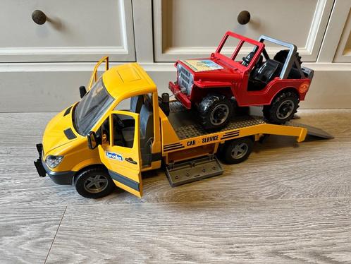 Speelgoed Mercedes sleepwagen met jeep, Kinderen en Baby's, Speelgoed |Speelgoedvoertuigen, Zo goed als nieuw, Ophalen