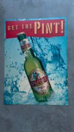 Vintage reclameplaat Kingfisher bier, Verzamelen, Biermerken, Ophalen of Verzenden, Gebruikt, Reclamebord, Plaat of Schild