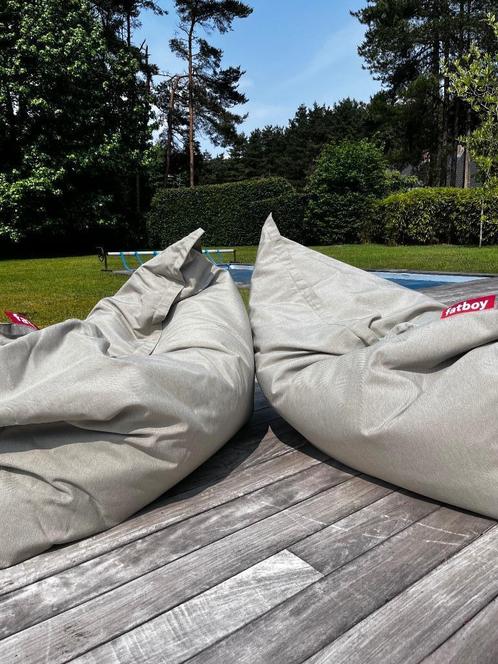 2 Zitzakken Fatboy (outdoor), Huis en Inrichting, Zitzakken, Zo goed als nieuw, Zitzak, Beige, Ophalen