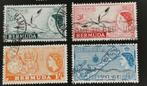 Bermuda 1953 - vogels, landkaart, antieke munten, Postzegels en Munten, Postzegels | Amerika, Ophalen of Verzenden, Midden-Amerika