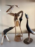 Vintage collectie vogels gemaakt van hoorn, Antiek en Kunst, Ophalen of Verzenden