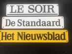 Set emaillebordjes Le Soir - De Standaard - Het Nieuwsblad, Collections, Marques & Objets publicitaires, Enlèvement ou Envoi
