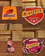 4 originele bier-reclameborden (Kasteelbier,Filou & Cécémel), Enlèvement, Comme neuf, Panneau publicitaire
