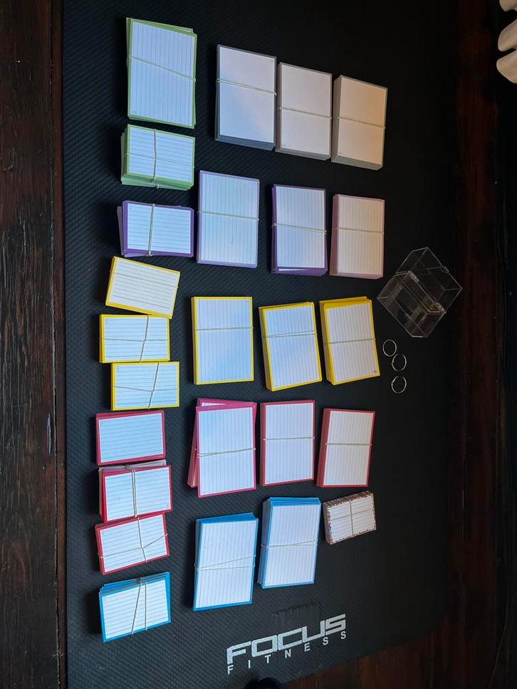 Lot flashcards, Boeken, Studieboeken en Cursussen, Zo goed als nieuw, Ophalen