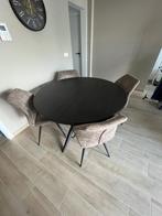 Tafel + Stoelen, Ophalen, Zo goed als nieuw, Vier personen, Rond