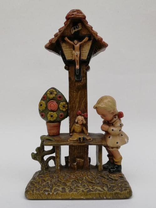 Tich Vandenbalck - Art brabançon - meisje bij een kapelletje, Antiek en Kunst, Curiosa en Brocante, Ophalen of Verzenden