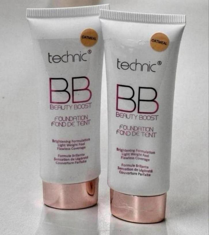 2x Technic BB Beauty Boost Foundation Oatmeal 30ml 2 stuks, Handtassen en Accessoires, Uiterlijk | Cosmetica en Make-up, Nieuw