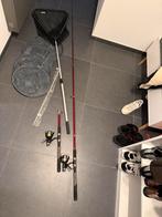 Set starter peche truite  2 cannes + bourriche + epuisette, Enlèvement, Comme neuf