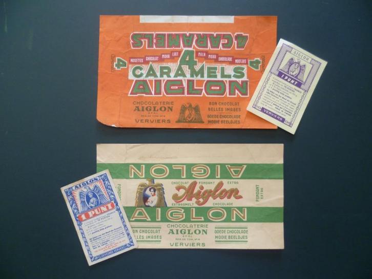 Chocolade Aiglon chocolat emballage omslagen wikkels punten, Collections, Marques & Objets publicitaires, Utilisé, Emballage, Enlèvement ou Envoi