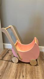 Houten roze poppenwagen, Ophalen, Gebruikt