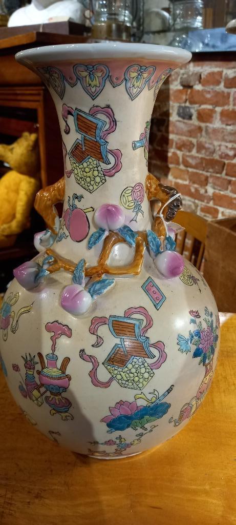 Chinese handgemaakte vaas met stempel, Antiek en Kunst, Antiek | Vazen, Ophalen