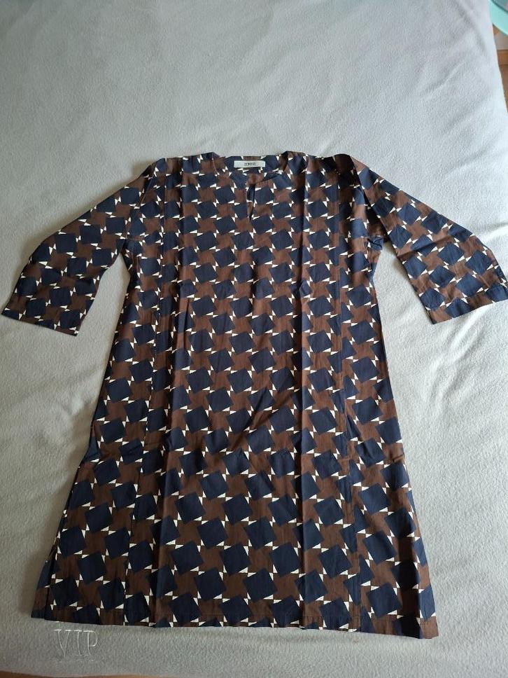 bloes kleed 3/4 mouw, Kleding | Dames, Blouses en Tunieken, Gedragen, Maat 38/40 (M), Bruin, Ophalen of Verzenden