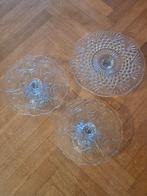 Assiettes à gâteaux en verre vintage — Art Déco/Retro, Enlèvement ou Envoi