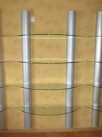 rek etalage vitrinekast  alluminium met  glasbanken, Ophalen, Zo goed als nieuw, Glas