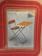 Vintage (jaren 80) opvouwbare bureau (tafel en stoel) - Nieu, Ophalen, Nieuw, Bruin, Bureaustoel
