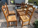 voleiken stoelen met rieten zit, Ophalen, Gebruikt, Hout
