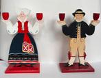 Paar Zweedse volksfiguren in beschilderd hout, Antiek en Kunst, Ophalen of Verzenden