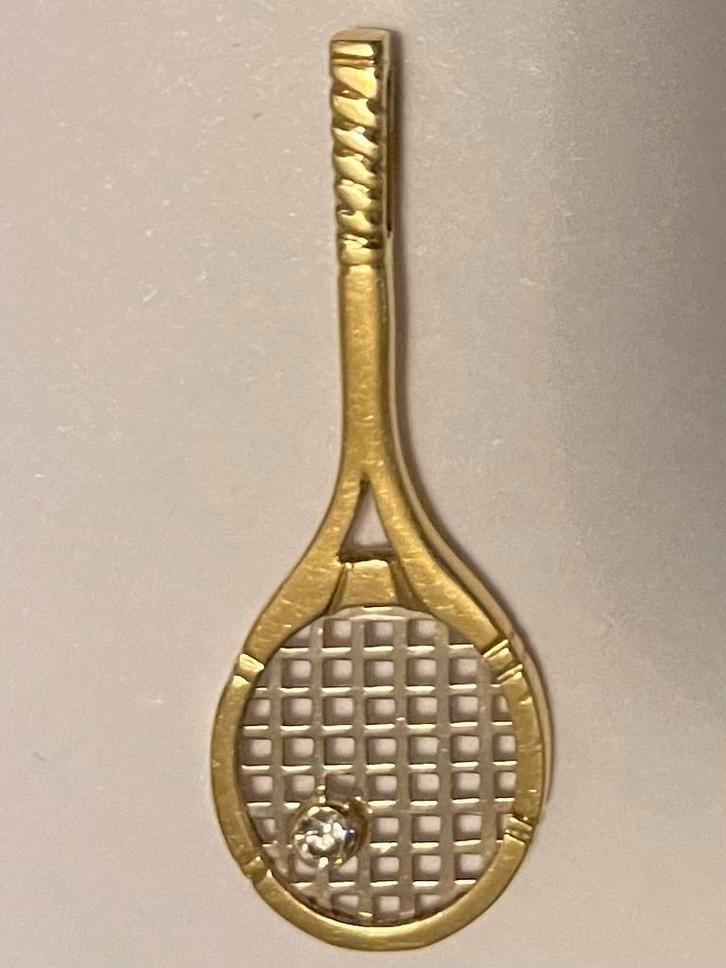 18 karaat goude kettinghanger(zie beschrijving a.u.b)(2,2gr), Handtassen en Accessoires, Kettinghangers, Zo goed als nieuw, Goud