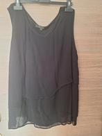 Top noir en soie taille 44/46., Kleding | Dames, Topjes, Ophalen, Zo goed als nieuw, Zwart