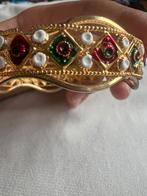 Bracelet marocain, Neuf, Or, Acier, Avec pierre précieuse