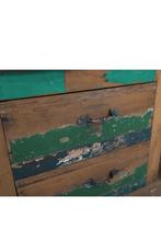 set nachtkastjes hout /groen, Huis en Inrichting, Slaapkamer | Nachtkastjes, Ophalen of Verzenden, Nieuw, Hout