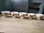 5 BOCH kommen met bloemenmotief, Antiek en Kunst, Antiek | Keramiek en Aardewerk, Ophalen of Verzenden