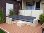 steigerhout Hoekbank Loungebank LOUNGESET Bank PROMO, Verzenden, Meer dan 8 zitplaatsen, Steigerhout, Nieuw